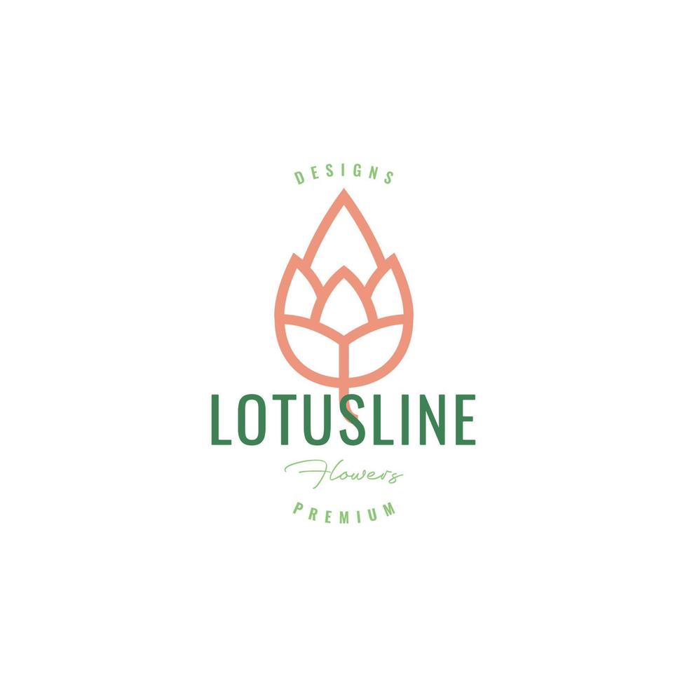 meetkundig lotus bloem logo ontwerp vector