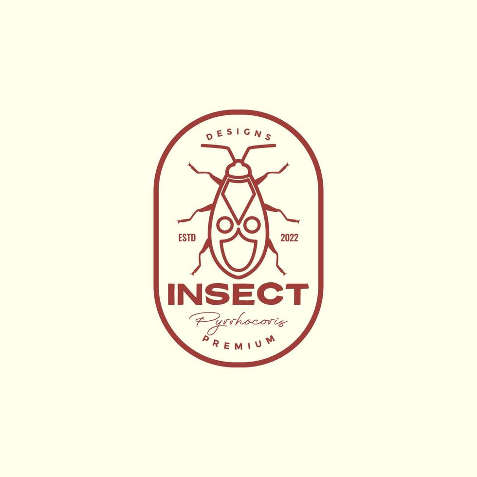 pyrrhocoridae insect dier logo ontwerp vector