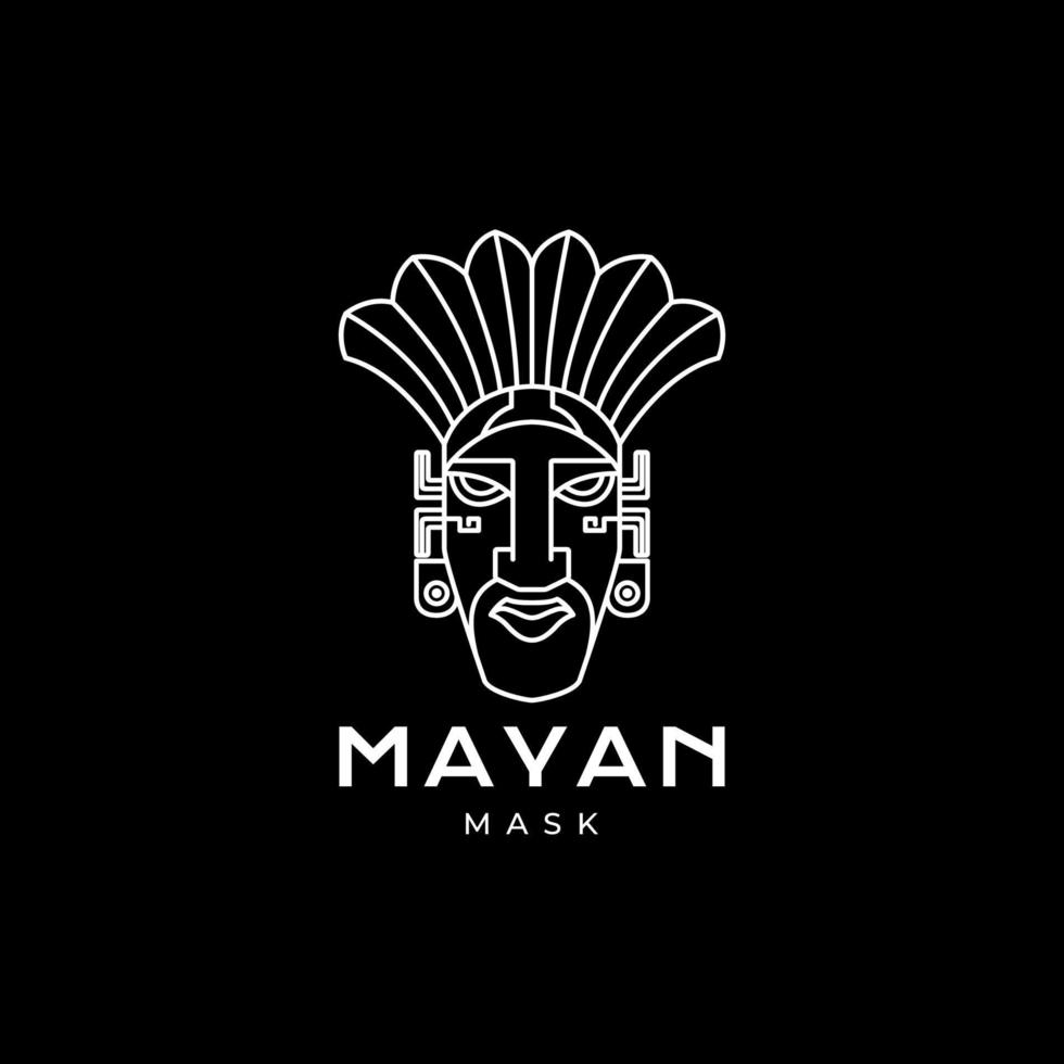 mayan masker logo ontwerp vector