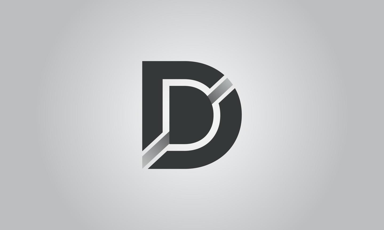 brief d logo ontwerp vector vrij vector sjabloon.