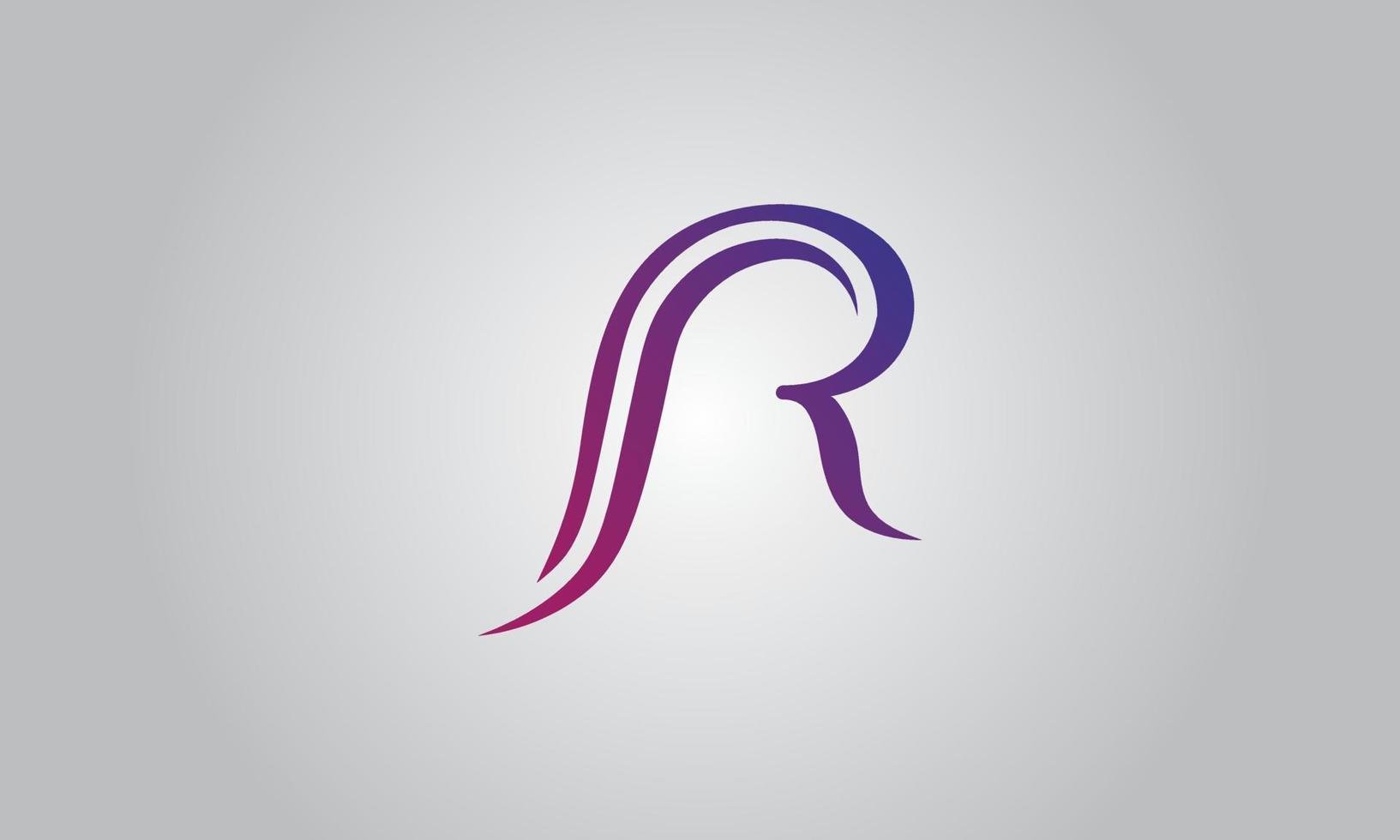 r logo ontwerp vector vrij vector sjabloon