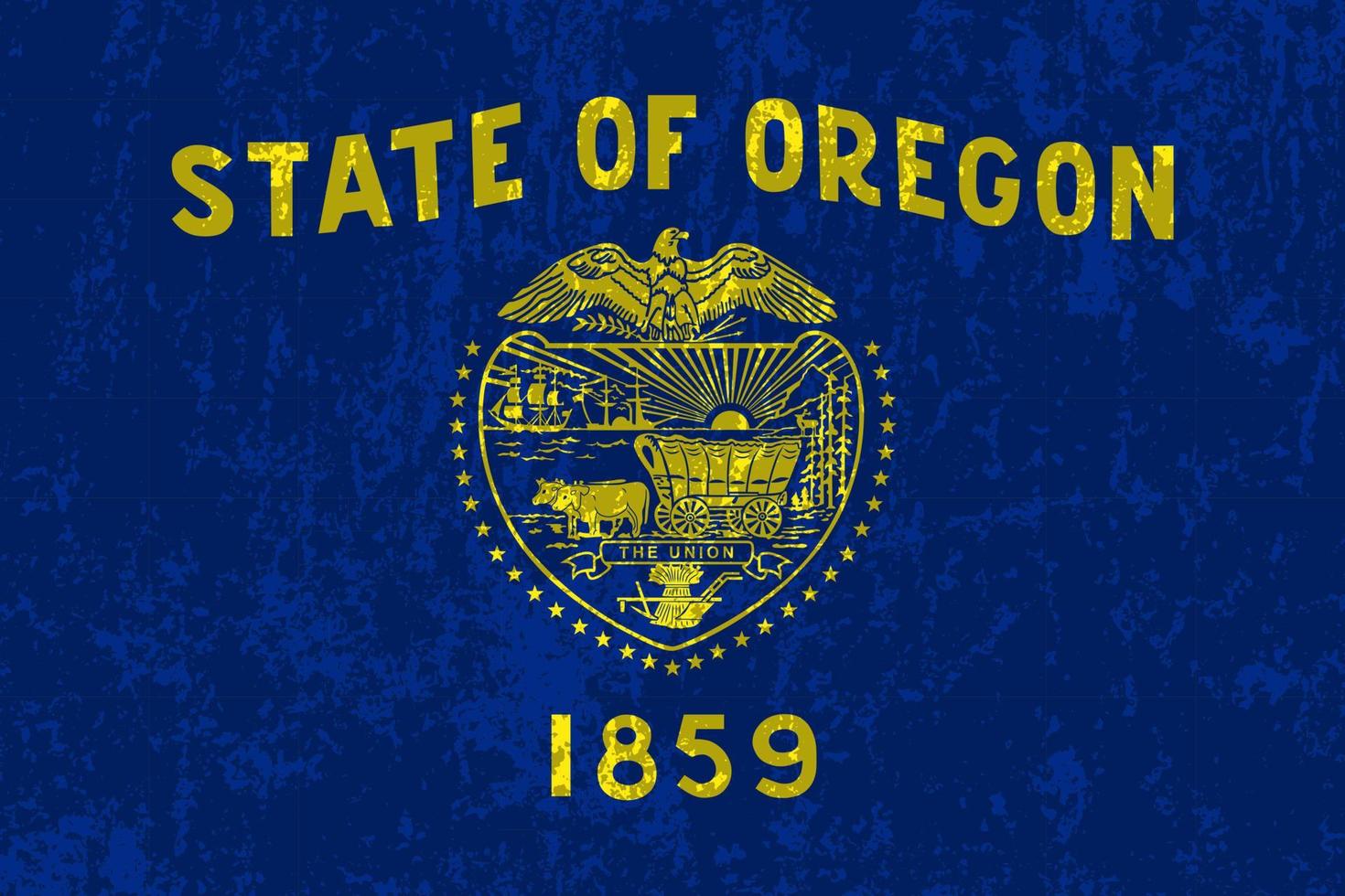 Oregon staat grunge vlag. vector illustratie.