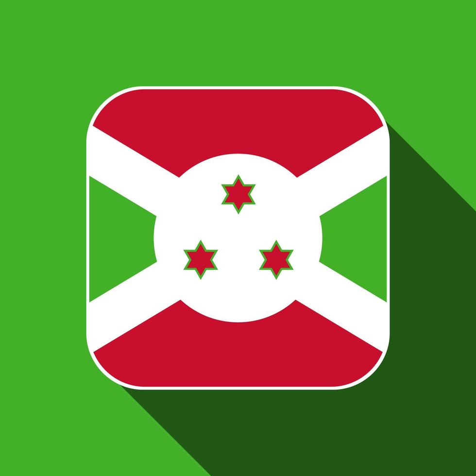 Burundese vlag, officiële kleuren. vectorillustratie. vector