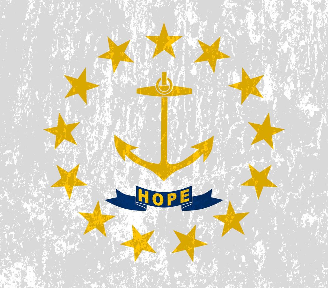 Rhode eiland staat grunge vlag. vector illustratie.