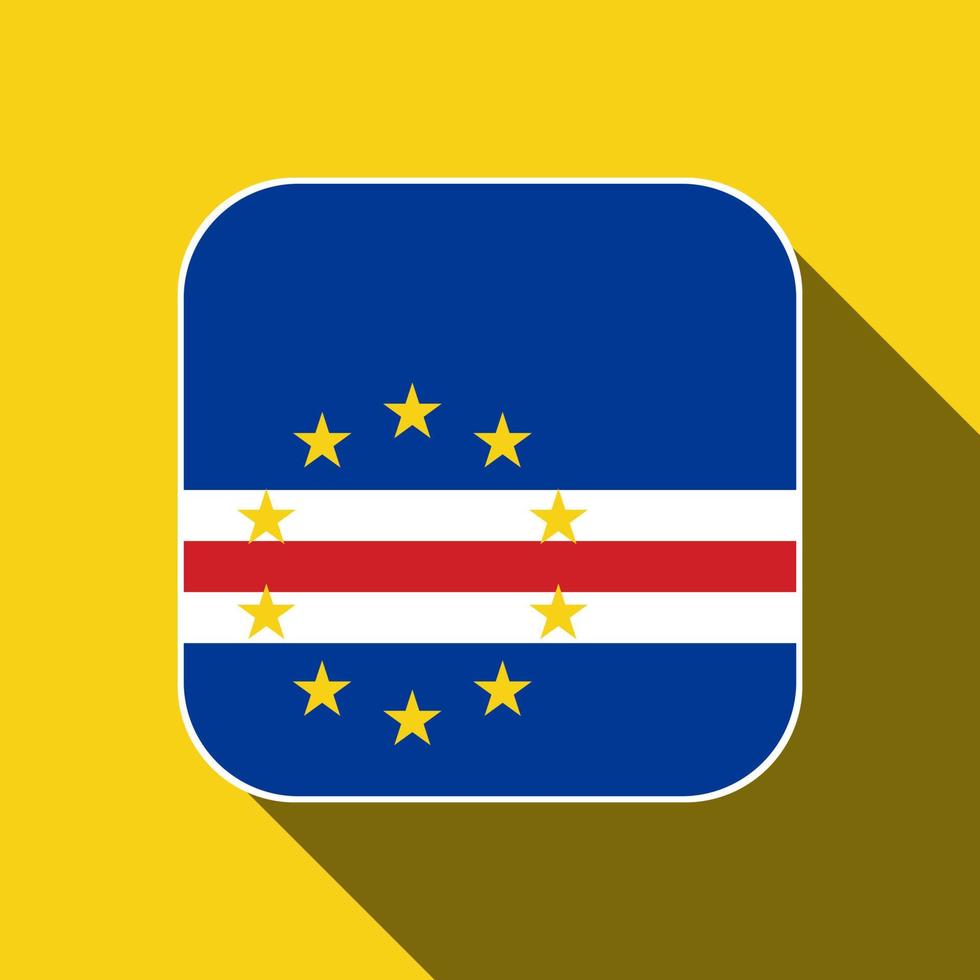 vlag van kaapverdië, officiële kleuren. vectorillustratie. vector