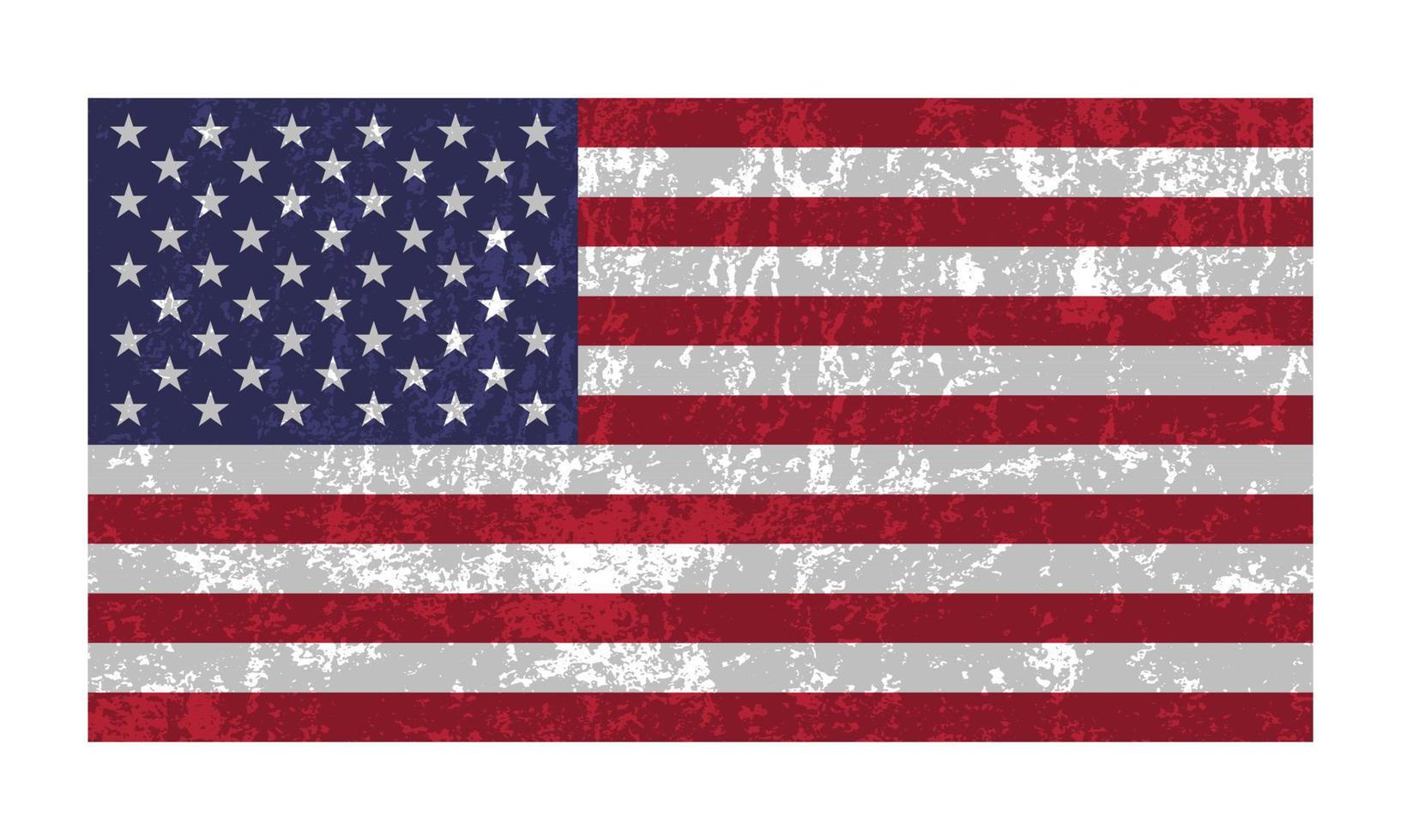 Verenigde Staten van Amerika grunge vlag, officieel kleuren en proportie. vector illustratie.