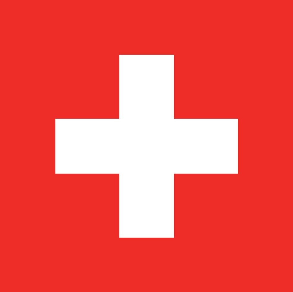 Zwitserland vlag vector hand- getrokken vlag, Zwitsers franc vector hand- getrokken