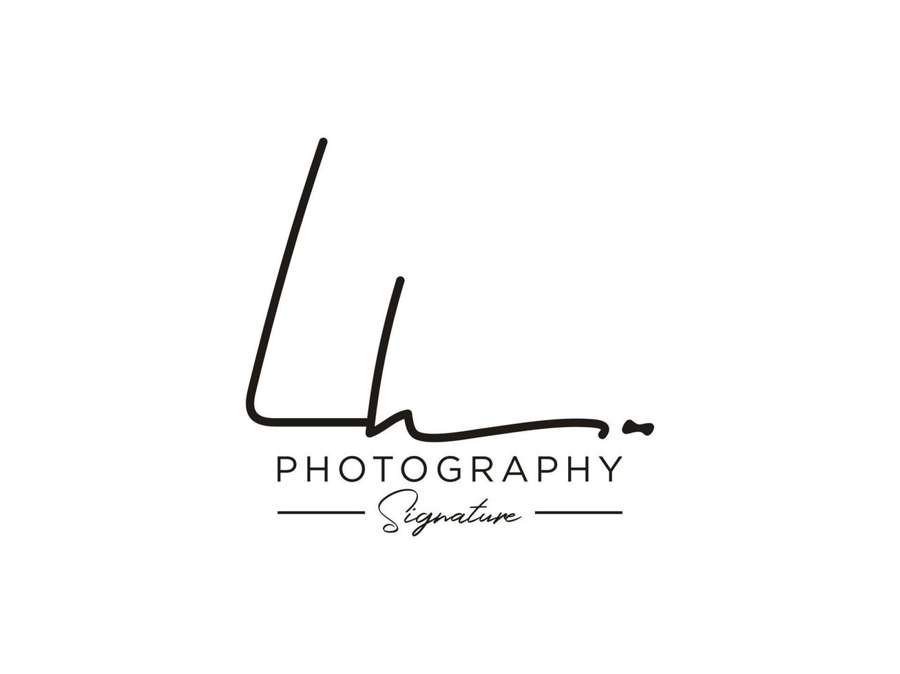 letter lh handtekening logo sjabloon vector