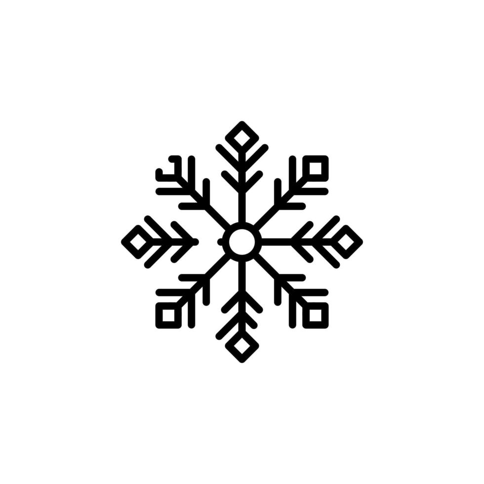 winter, sneeuwval, sneeuw, sneeuwvlok stippel lijn icoon vector illustratie logo sjabloon. geschikt voor veel doeleinden.