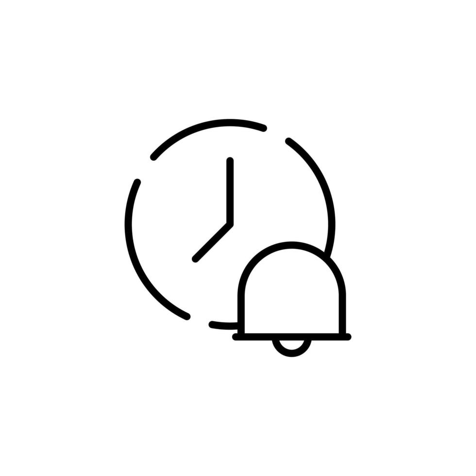 alarm, timer stippel lijn icoon vector illustratie logo sjabloon. geschikt voor veel doeleinden.