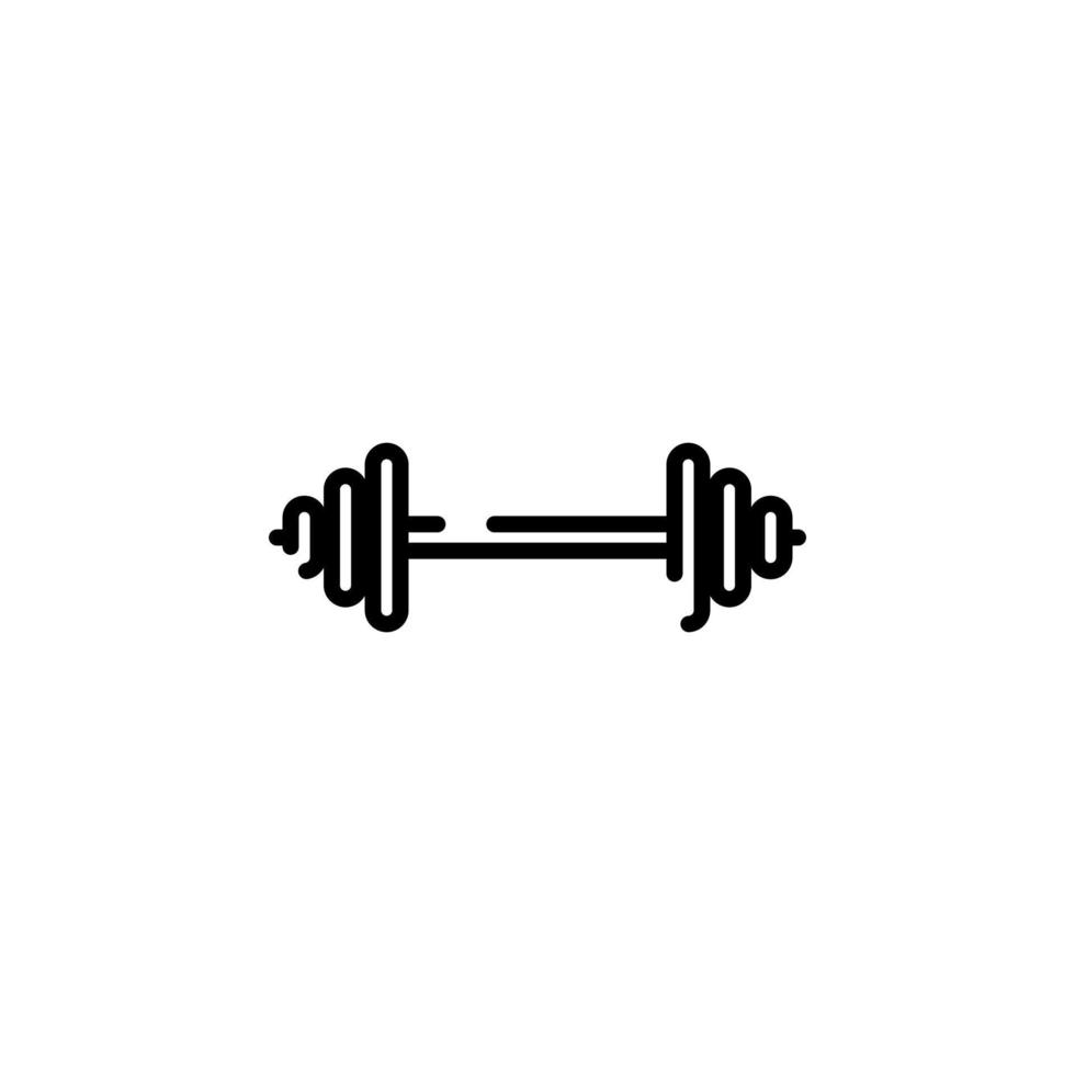 Sportschool, fitheid, gewicht stippel lijn icoon vector illustratie logo sjabloon. geschikt voor veel doeleinden.