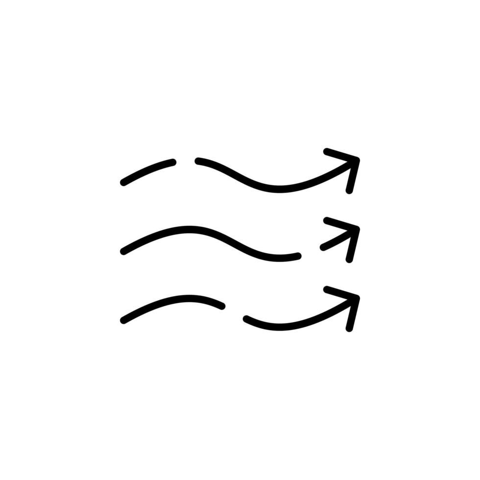 wind, lucht stippel lijn icoon vector illustratie logo sjabloon. geschikt voor veel doeleinden.