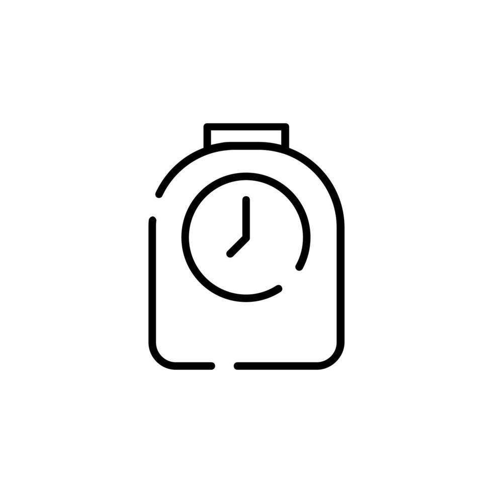 alarm, timer stippel lijn icoon vector illustratie logo sjabloon. geschikt voor veel doeleinden.