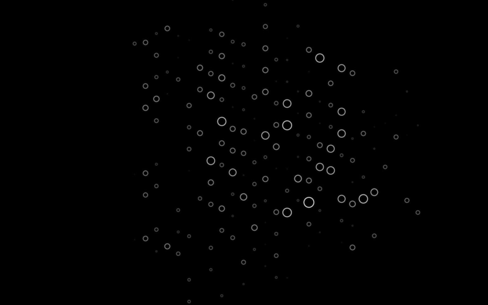 donkere zilveren, grijze vectorachtergrond met bubbels. vector