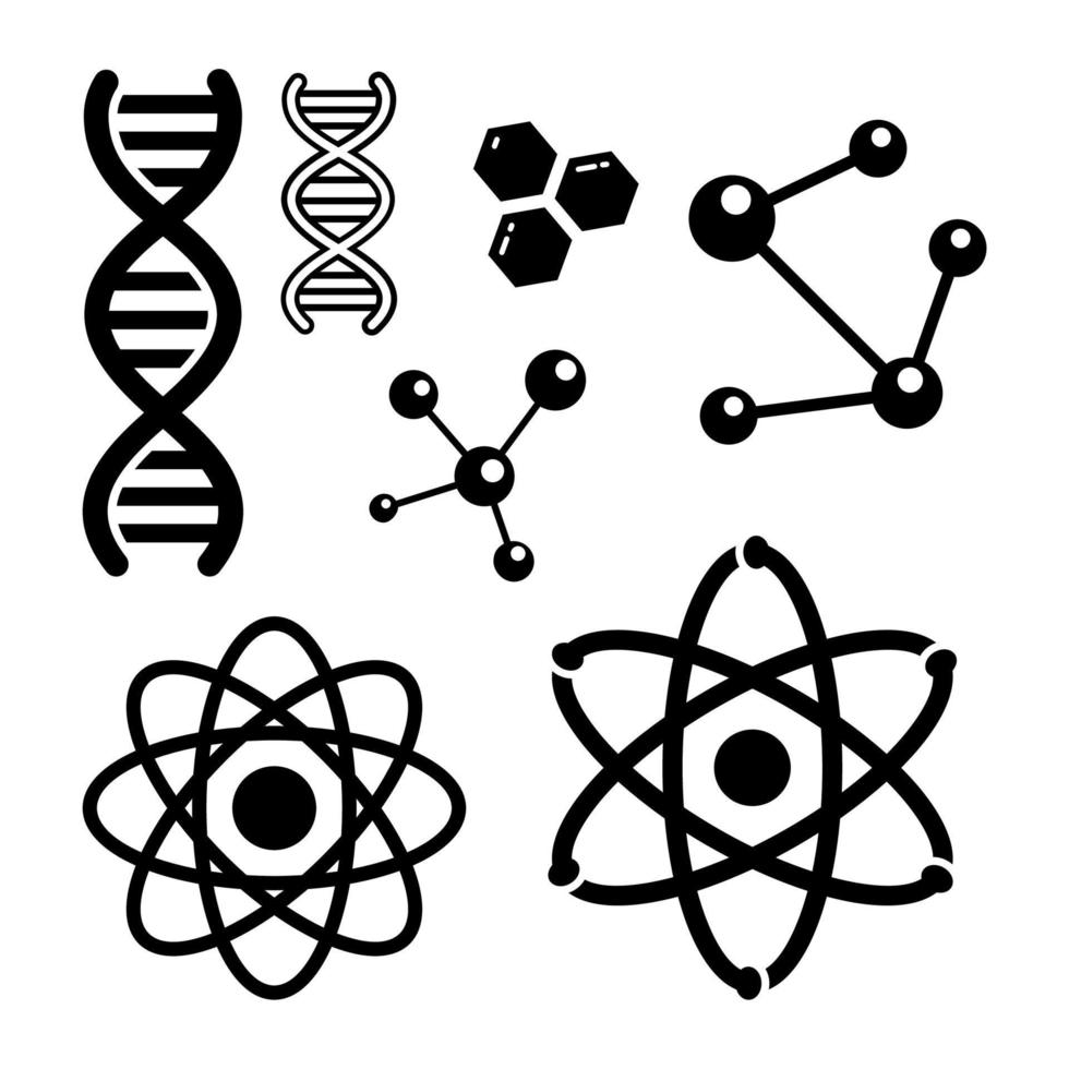 atomair dna moleculen reeks vector verzameling