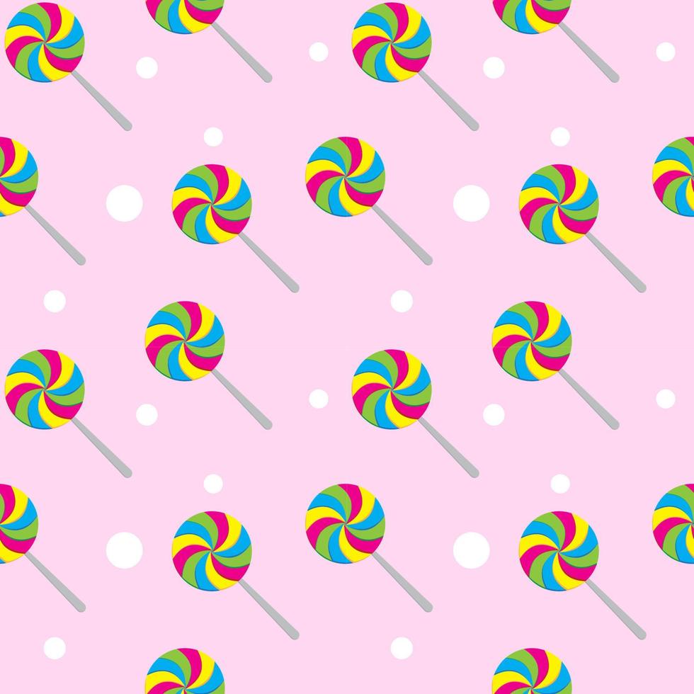 kolken lolly naadloos patroon Aan roze kleur achtergrond. kleurrijk vector illustratie voor halloween , Kerstmis of nieuw jaar achtergrond