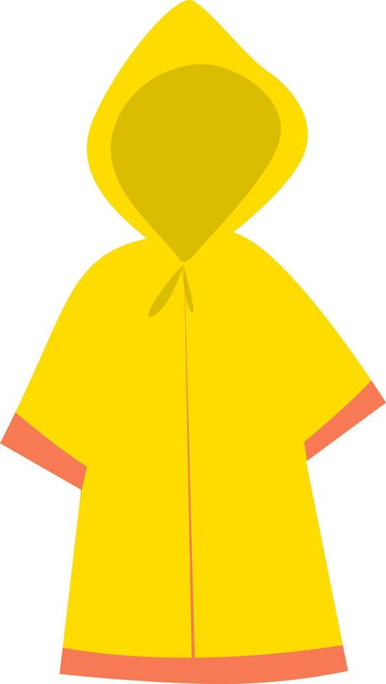 regenjas regen geel voor kinderen. vector