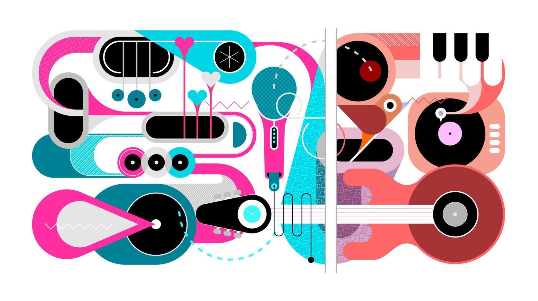 abstract muziek- vector illustratie