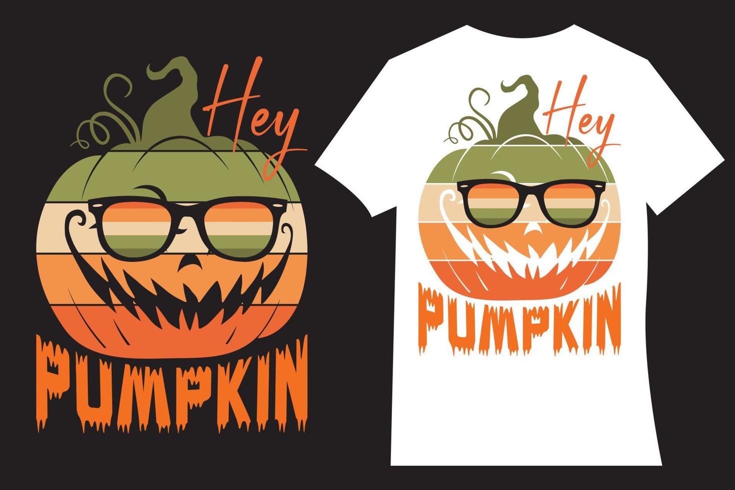 Hoi, pompoen halloween t-shirt ontwerp. vector tekenfilm stijl illustratie van pompoen, Aan wit achtergrond. afdrukken voor t-shirts, mokken en koffie kopjes, kaarten en kader kunstwerk, stickers en zo veel meer