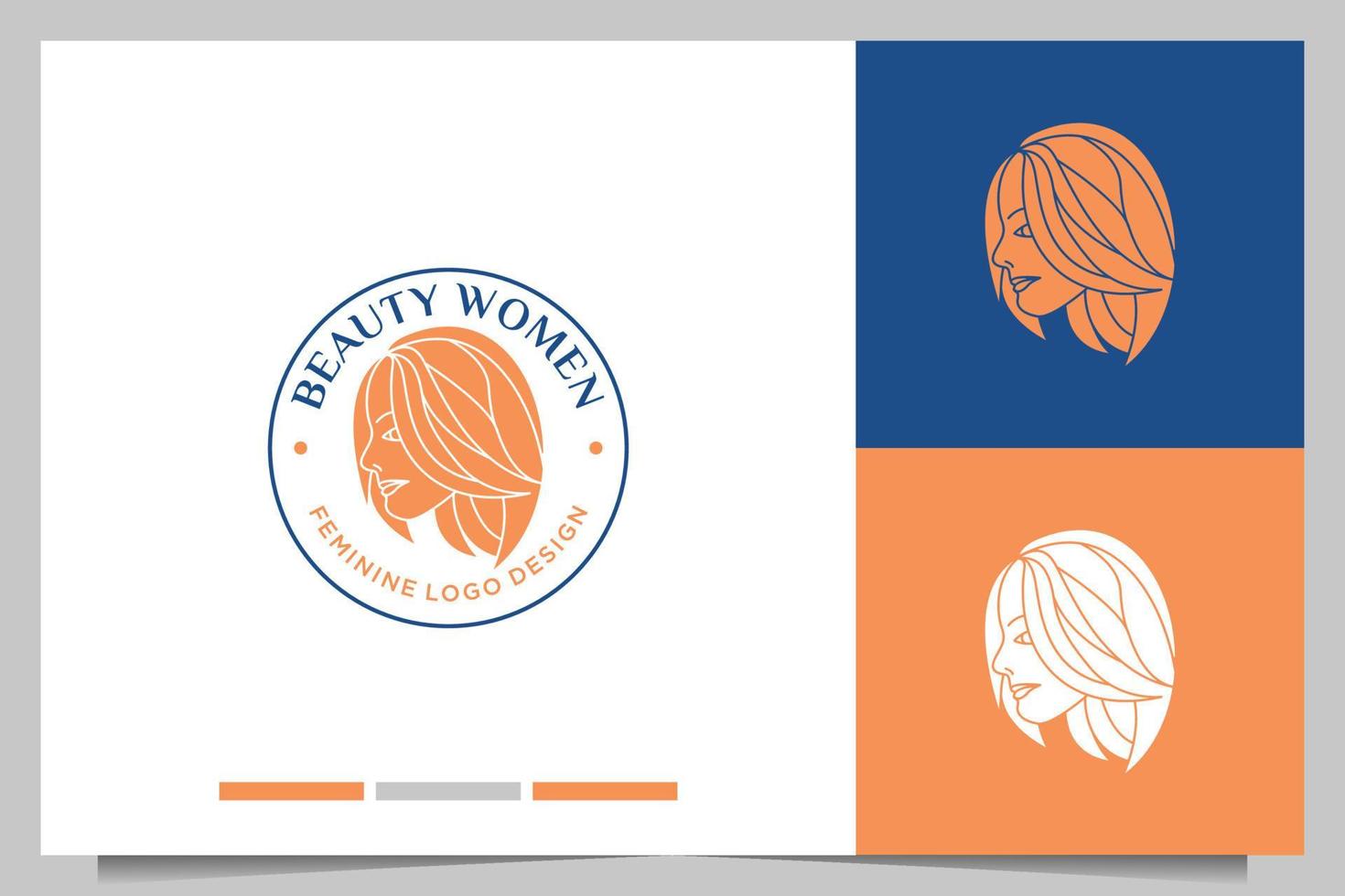 schoonheid Dames met Dames gezicht logo ontwerp. mooi zo gebruik voor spa en salon logo vector