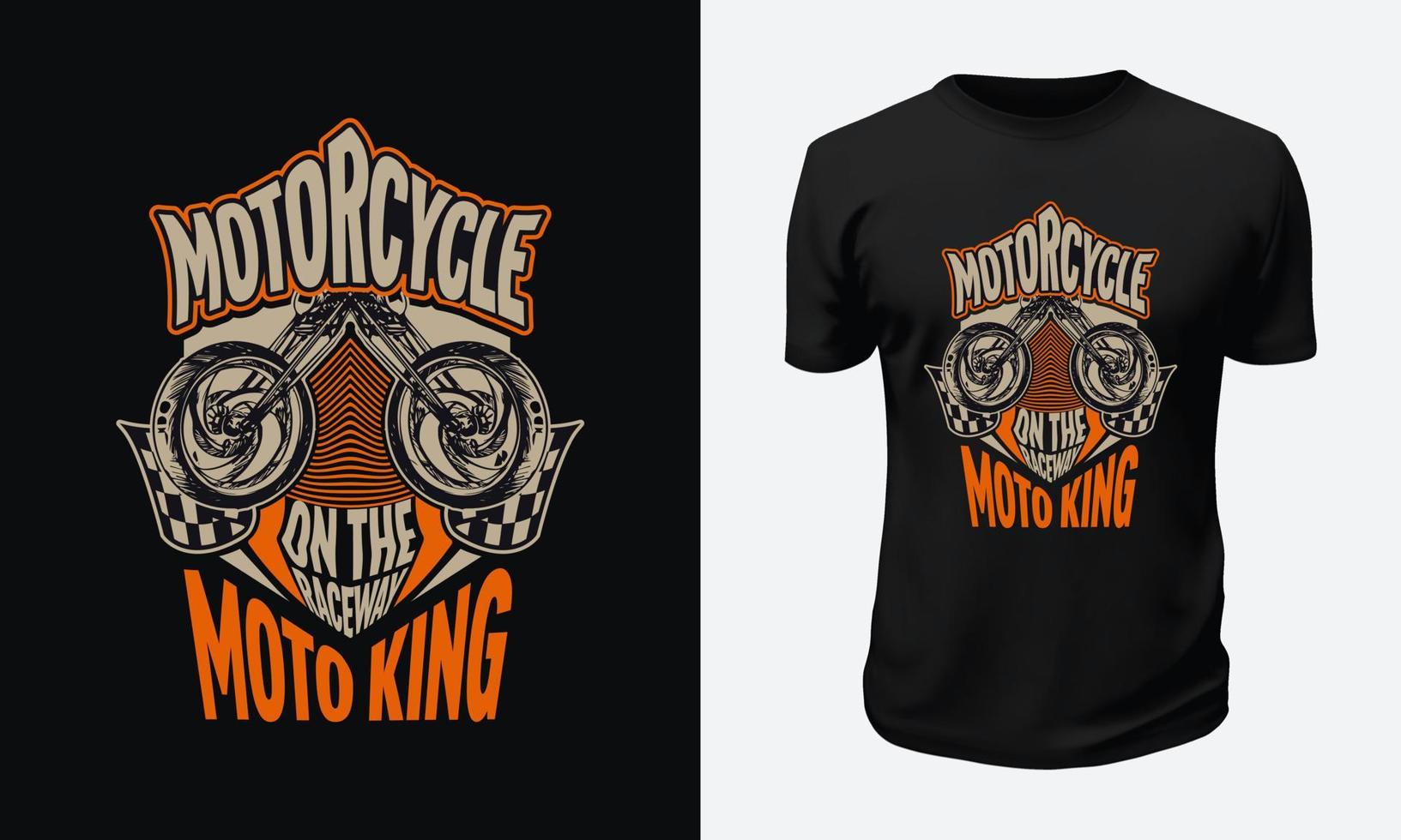 motorfiets en racing t overhemd ontwerp vector