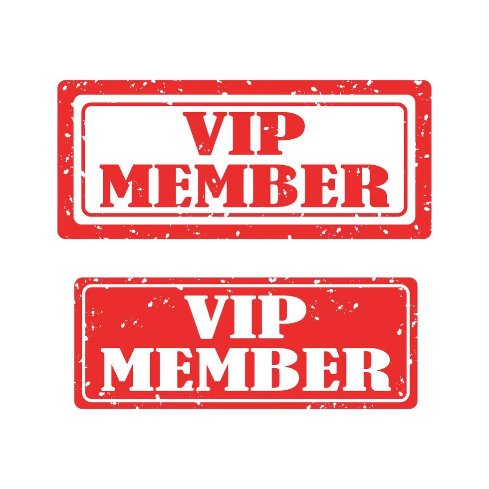 vip lid grunge rubber postzegel reeks Aan wit achtergrond. vector illustratie