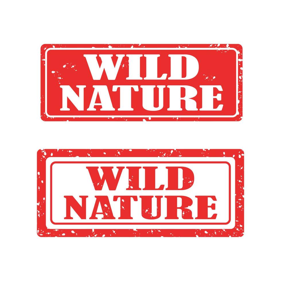 wild natuur grunge rubber postzegel reeks Aan wit achtergrond. vector illustratie