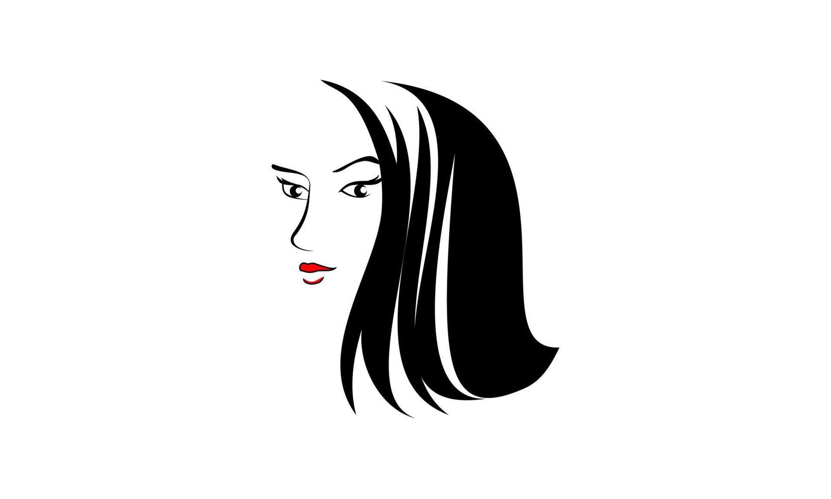 vector illustratie van vrouw gezicht Aan gemakkelijk vlak kleur ontwerp. mooi zo voor gebruik Aan bedrijf verwant naar schoonheid, vrouw Product