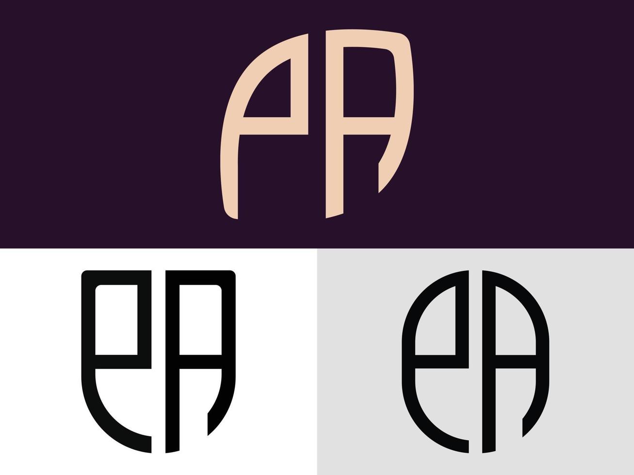 creatief eerste brieven vader logo ontwerpen bundel. vector