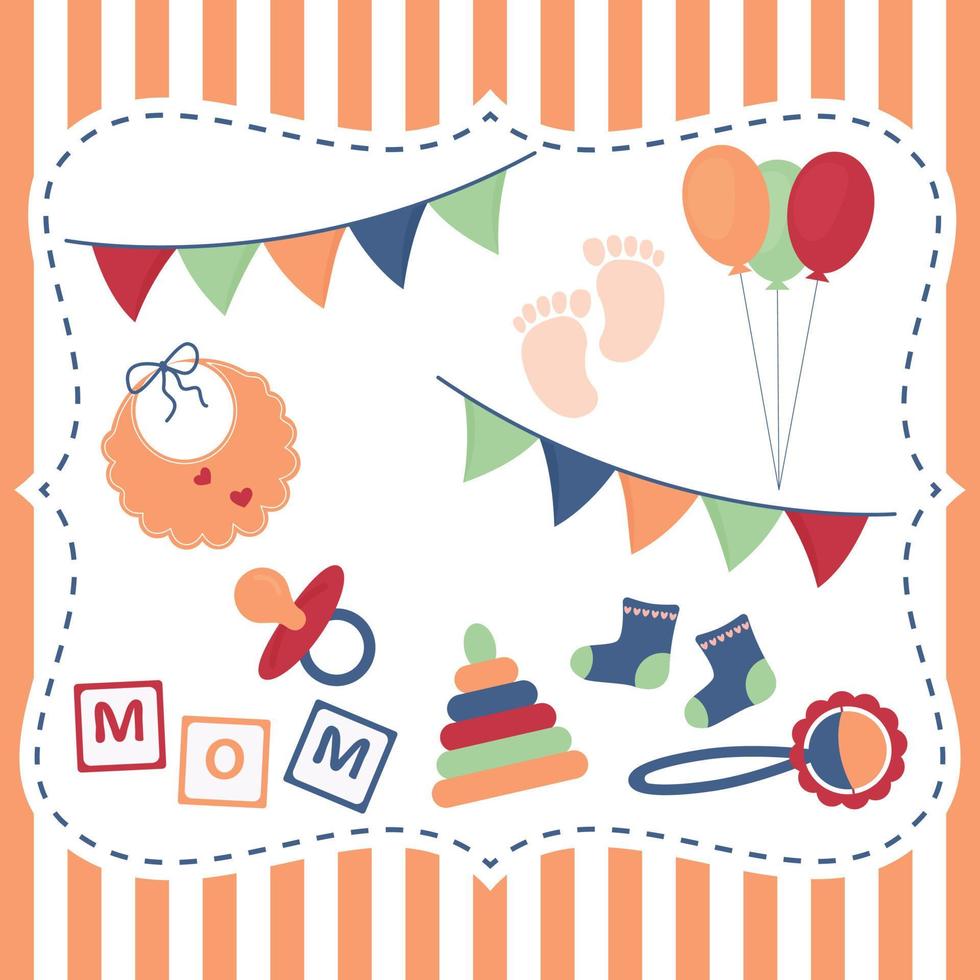 baby shower collectie vector