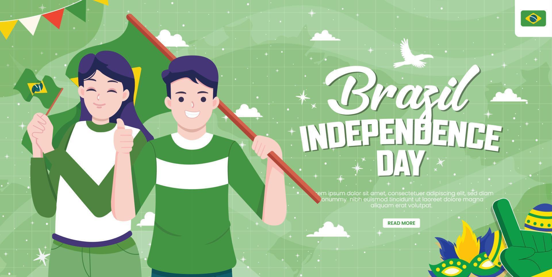 Brazilië onafhankelijkheid dag concept illustratie vector