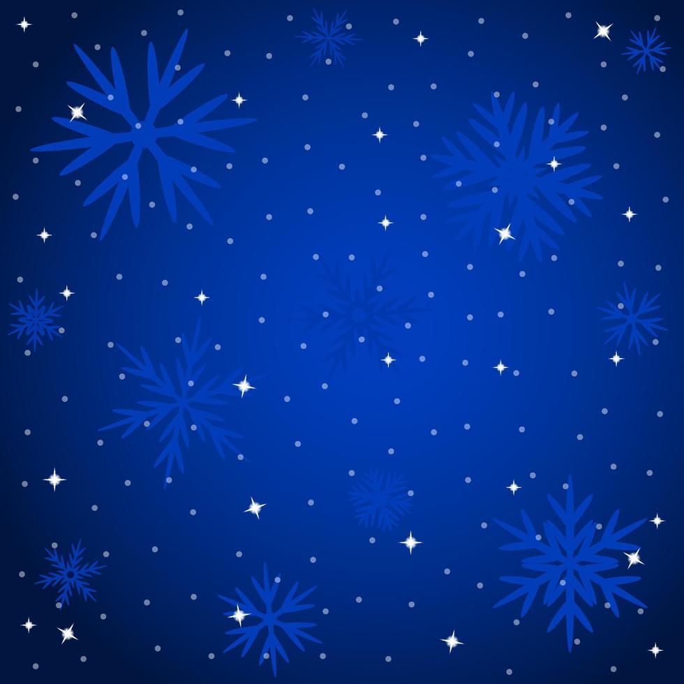 Kerstmis blauw achtergrond met sneeuwvlokken. . vector illustratie