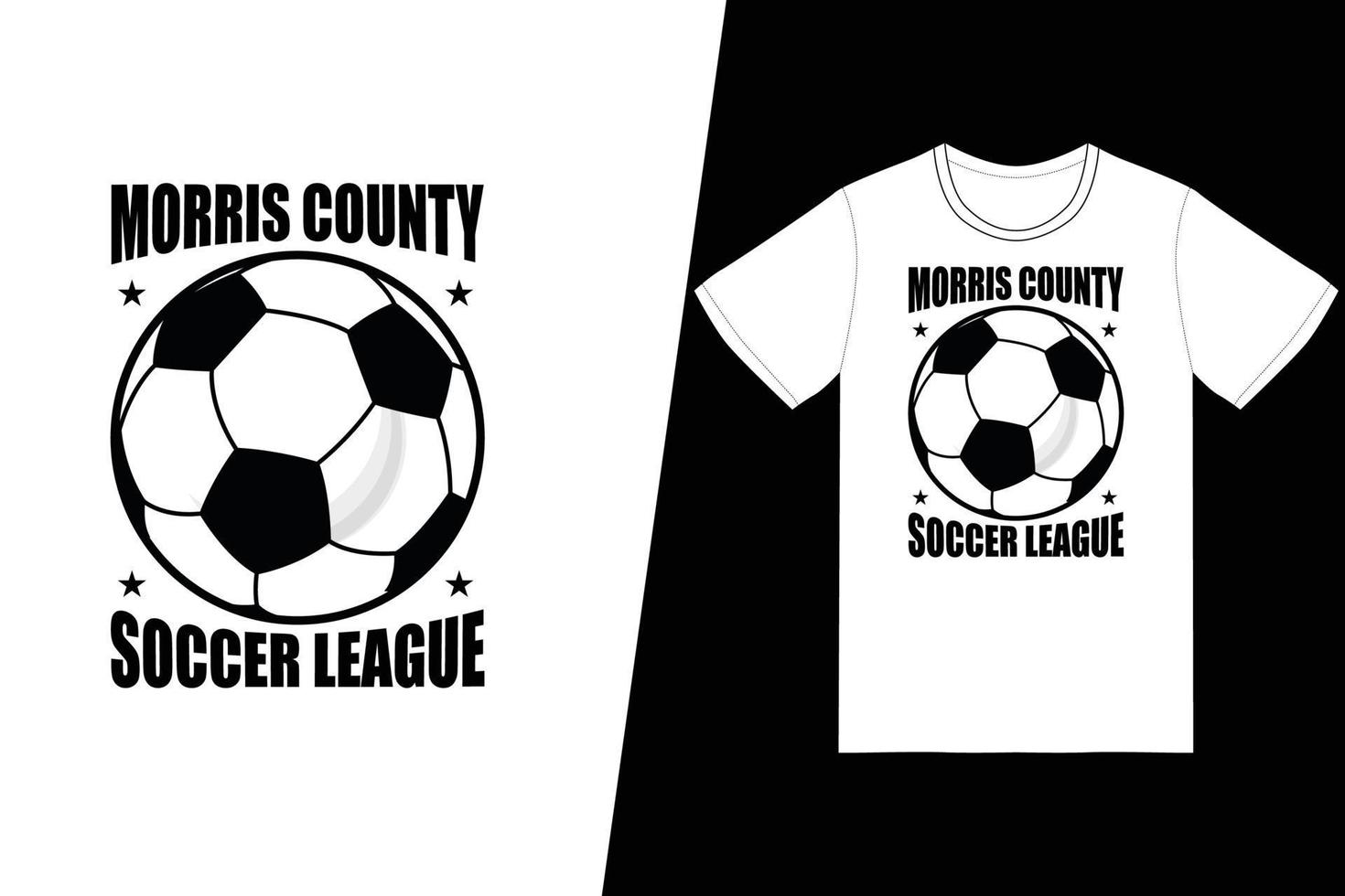 morris provincie voetbal liga voetbal ontwerp. voetbal t-shirt ontwerp vector. voor t-shirt afdrukken en andere toepassingen. vector