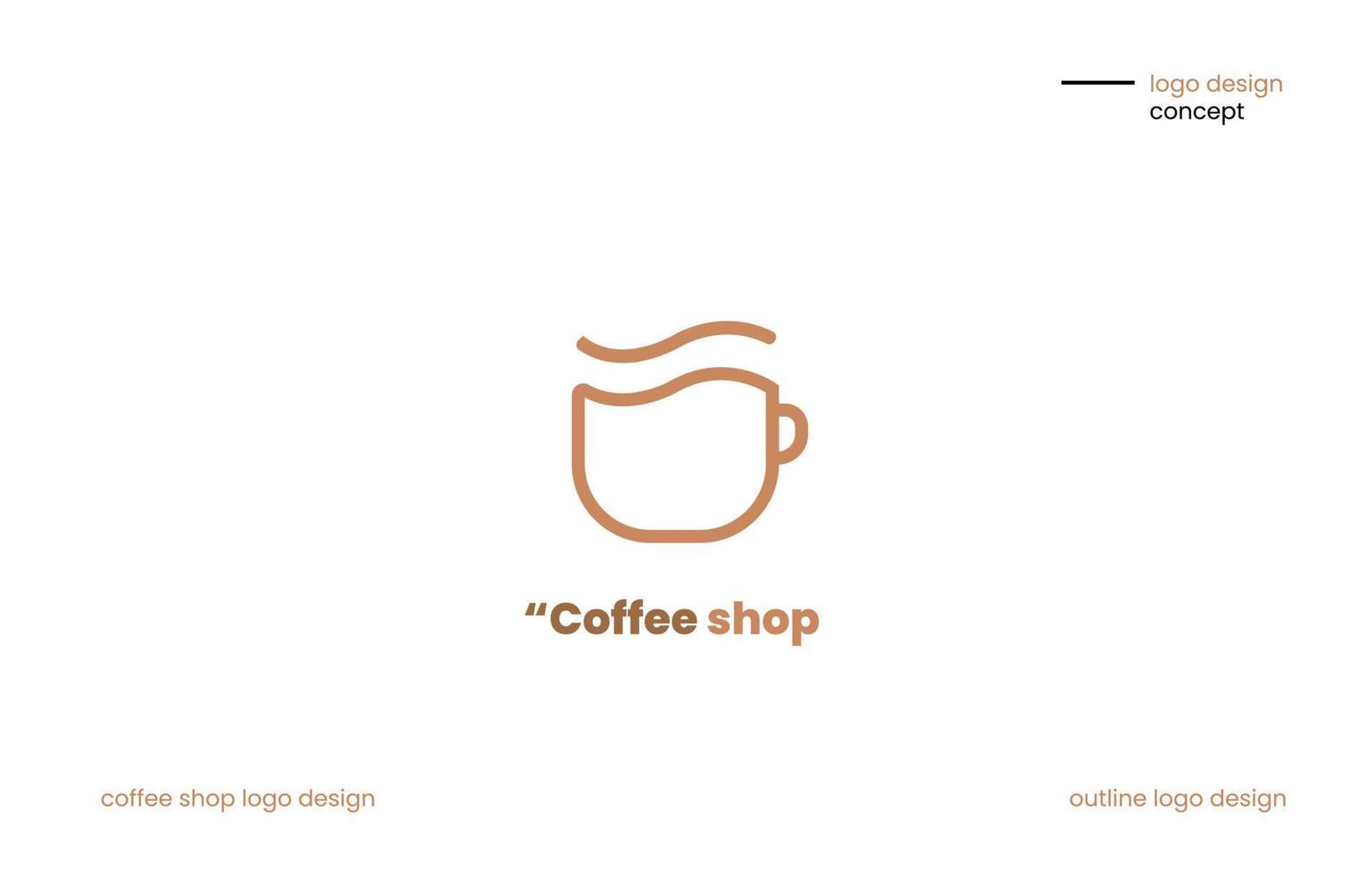 koffie kop logo icoon vector