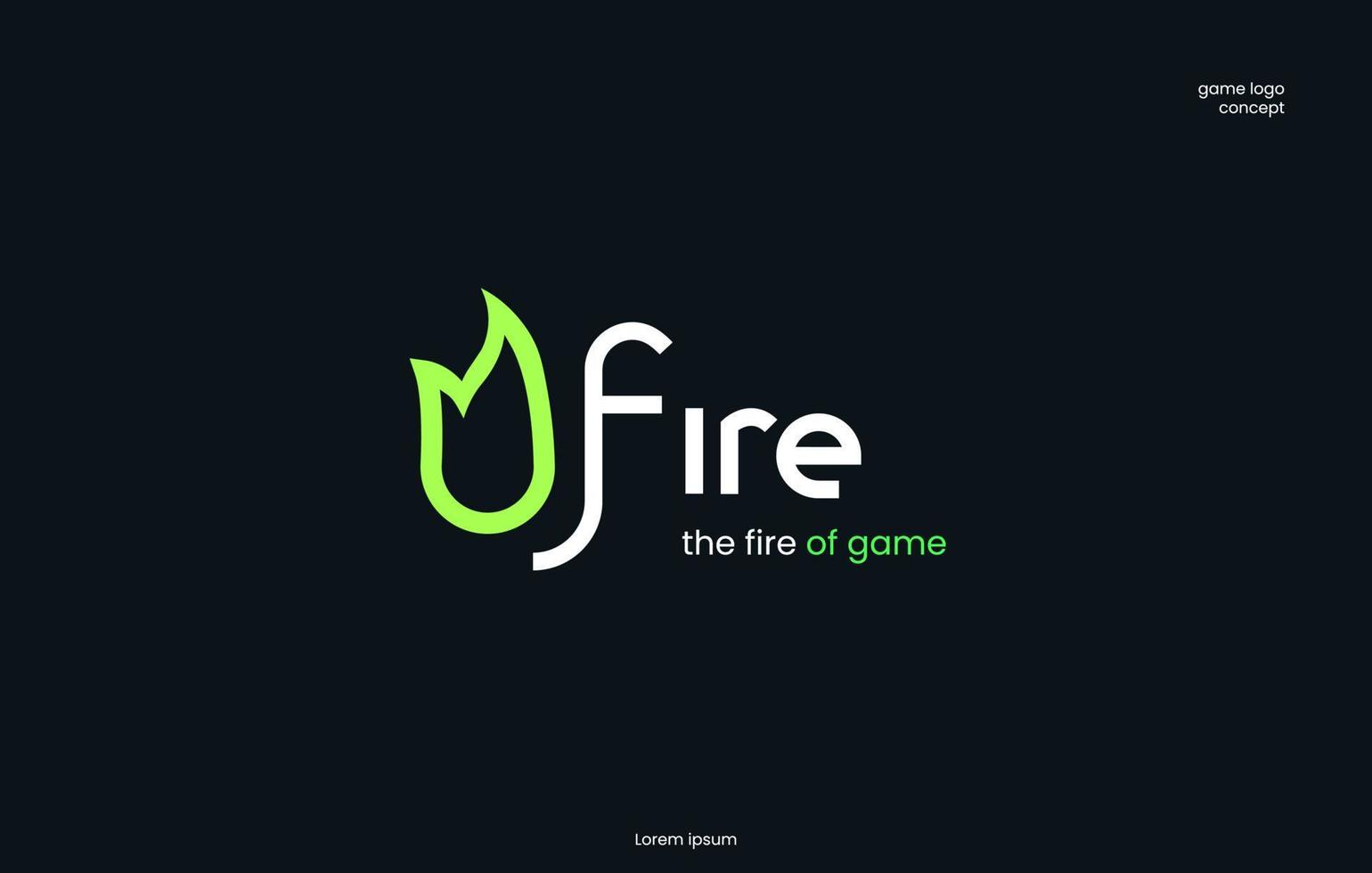 concept logo voor gaming platform Aan zwart achtergrond .koel logo met groen brand ilustration Aan zwart achtergrond. gemakkelijk logo gemakkelijk naar gebruik en aanpassen vector