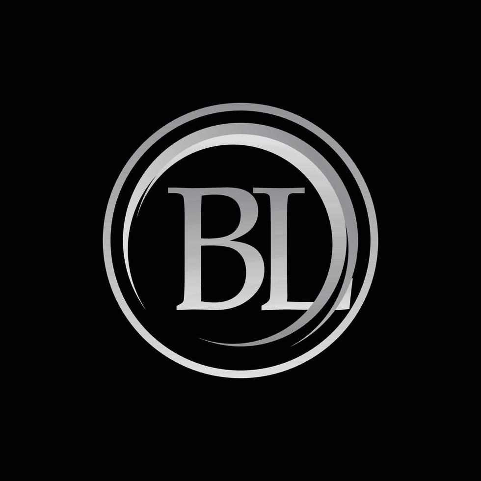 brief bl monogram abstract modern logo vector