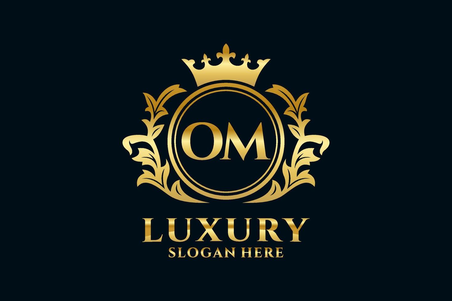 eerste om brief Koninklijk luxe logo sjabloon in vector kunst voor luxueus branding projecten en andere vector illustratie.