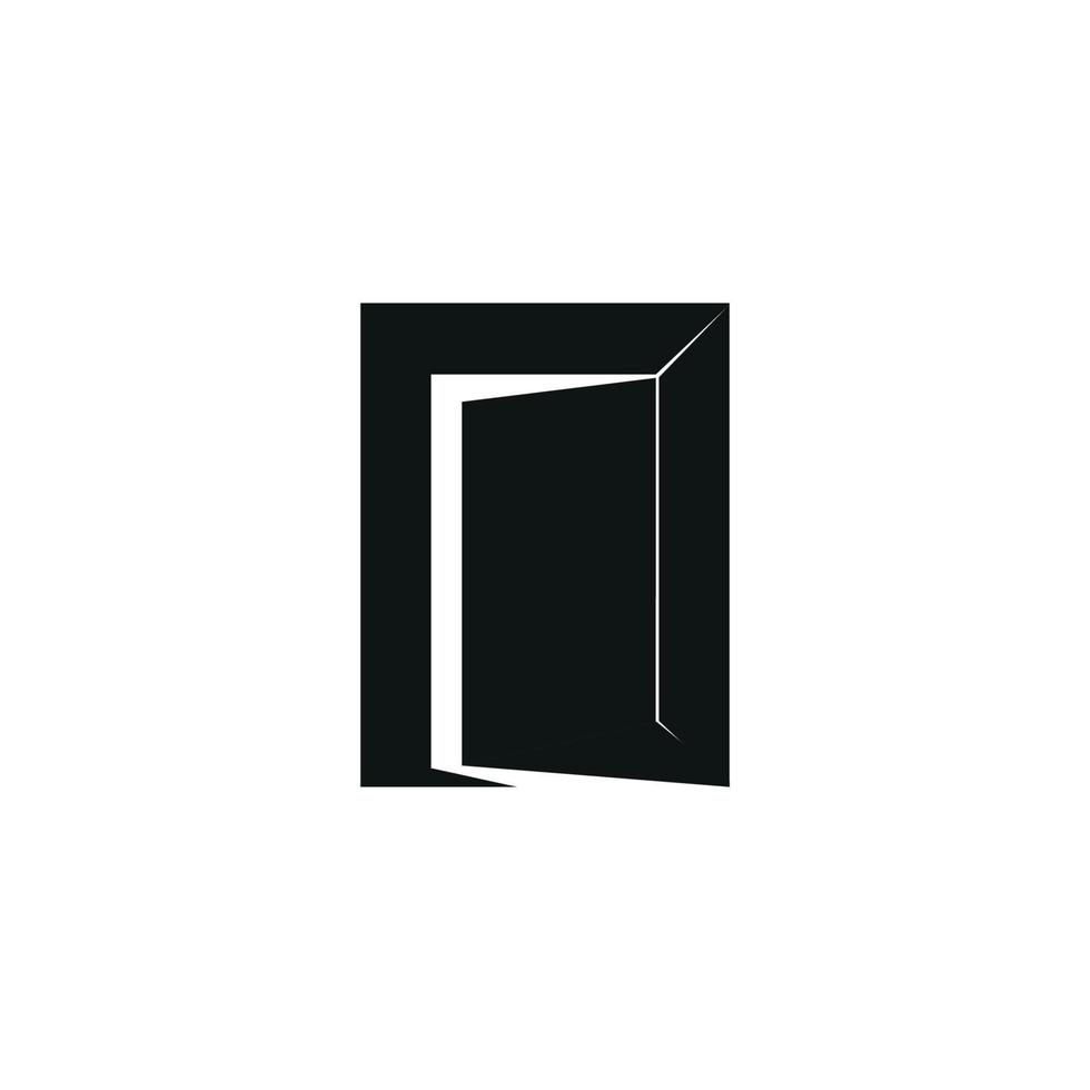 deur icoon in modieus vlak stijl vector
