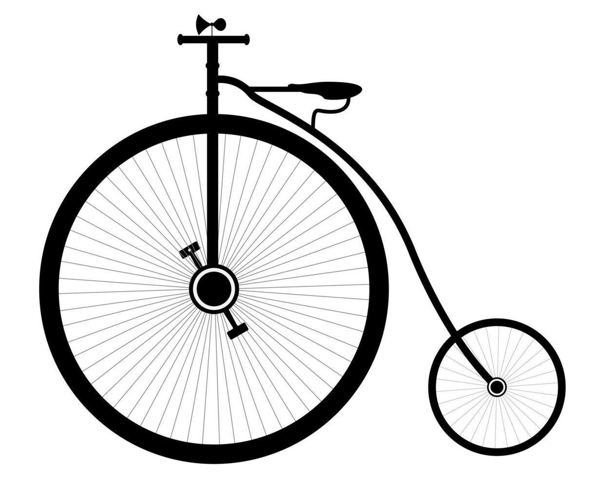 retro fiets voor een rijden Aan een wit achtergrond vector