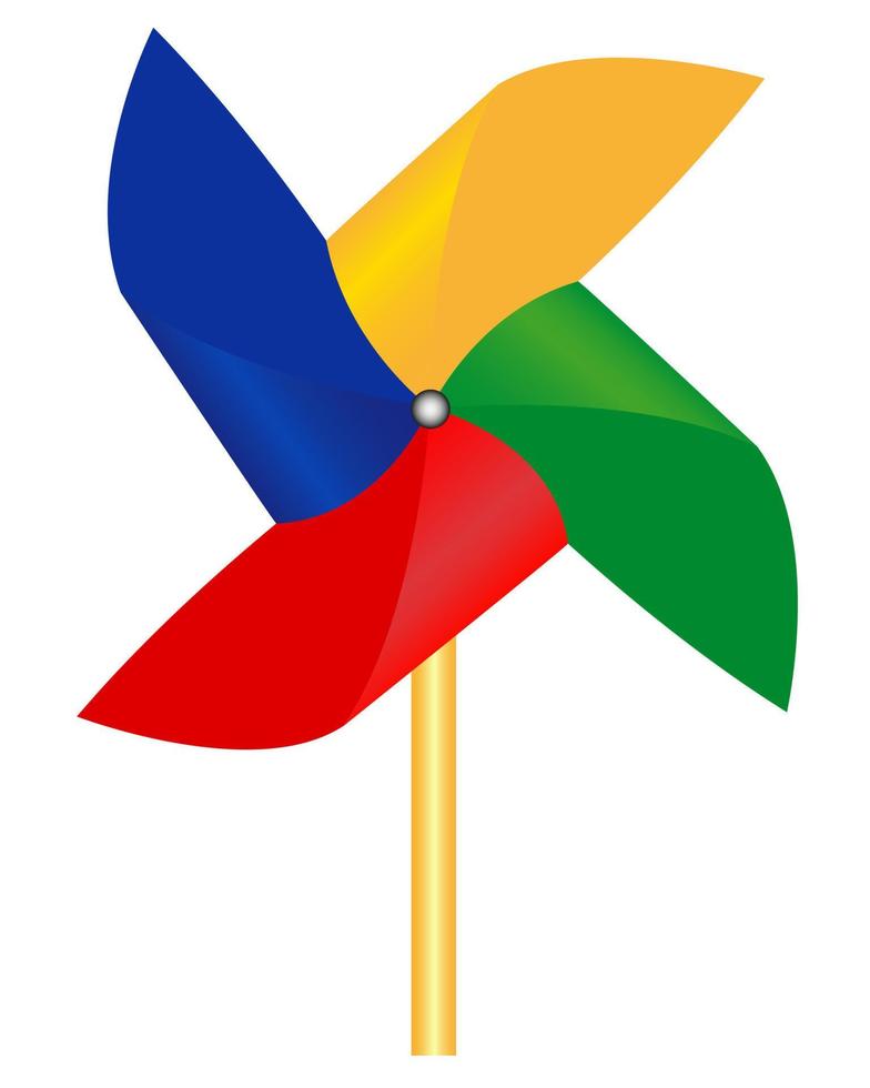 propeller met veelkleurig bloemblaadjes Aan wit achtergrond vector