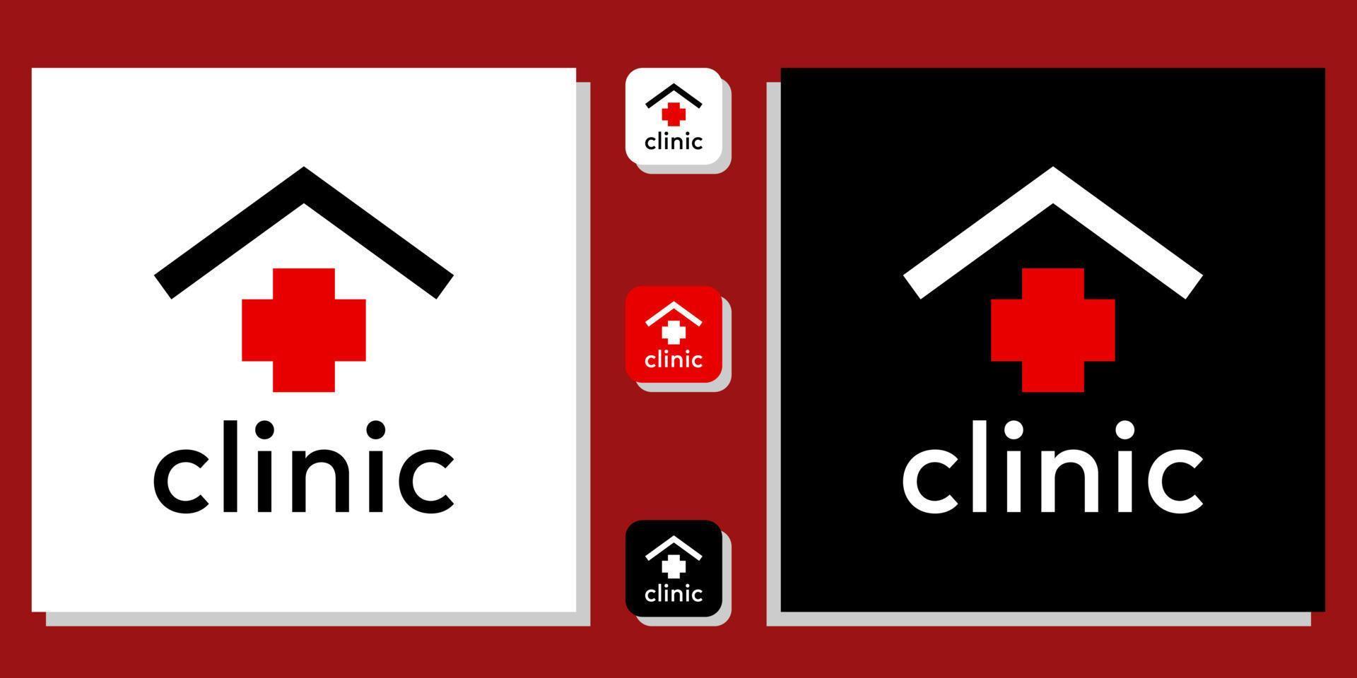 reeks dak symbool ziekenhuis kliniek apotheek tandarts onderhoud logo ontwerp vector