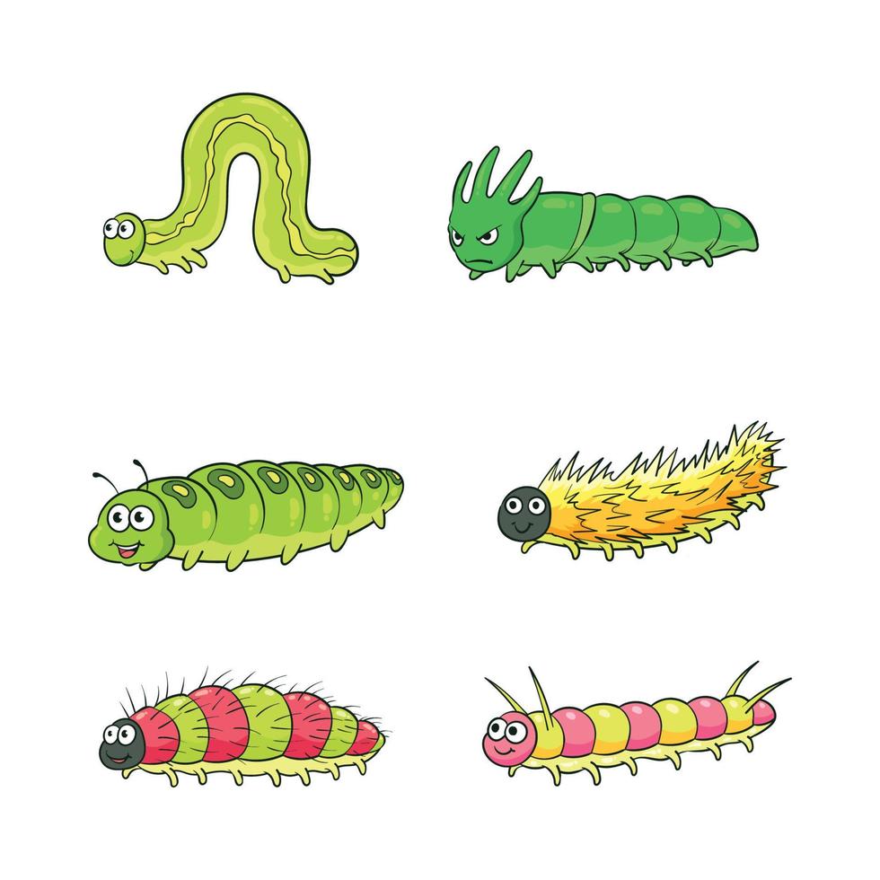 schattig rups- vector illustratie 1