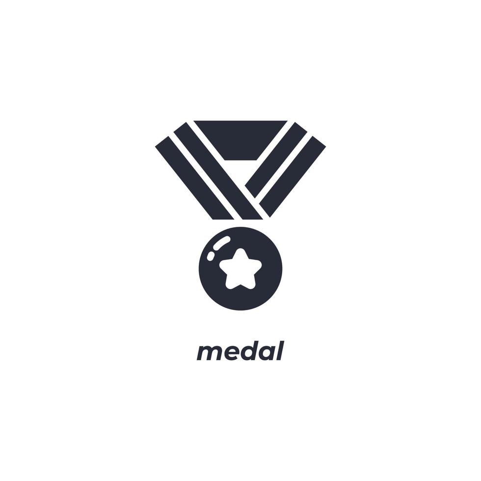 vector teken van medaille symbool is geïsoleerd Aan een wit achtergrond. icoon kleur bewerkbaar.