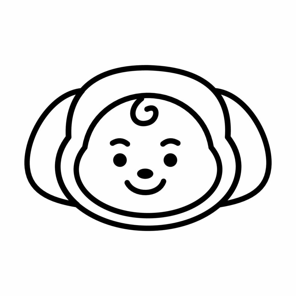 icoon chimmy karakter. een schattig gezicht tekenfilm. geschikt voor smartphone behang, afdrukken, poster, flyers, groet kaart, enz. vector