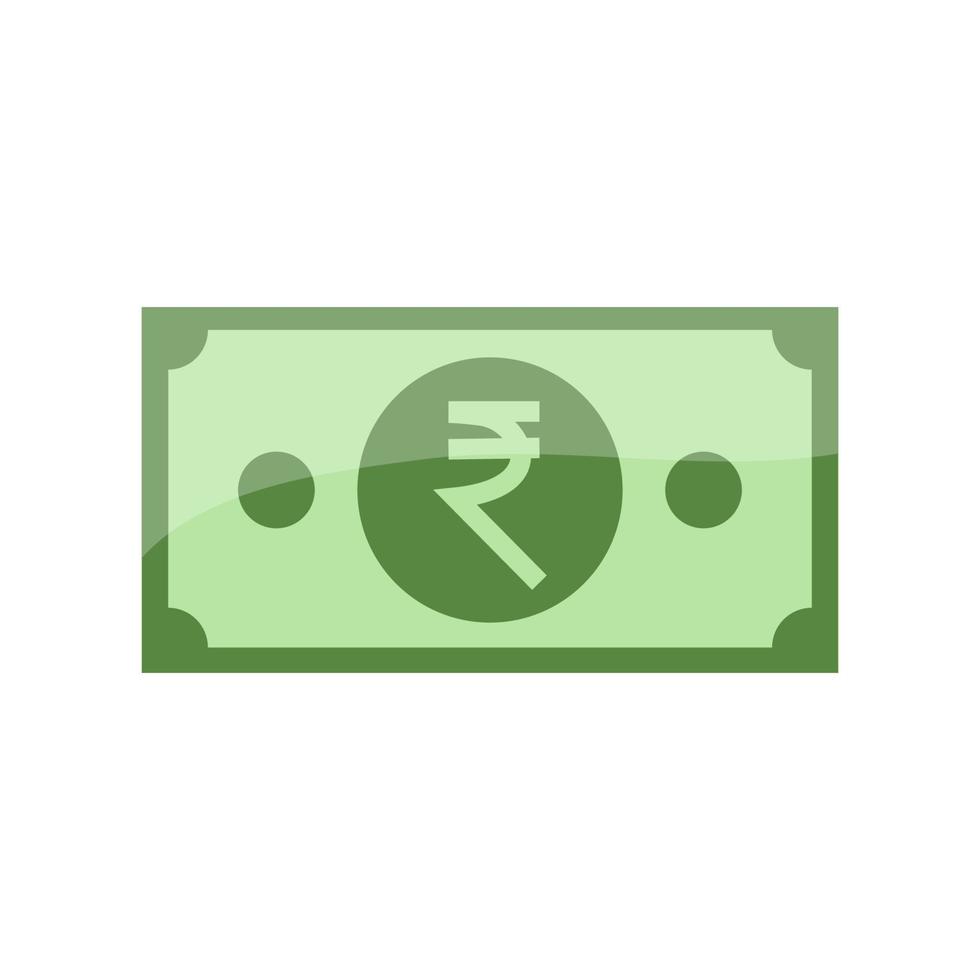Indisch roepie valuta symbool bankbiljet icoon. vector