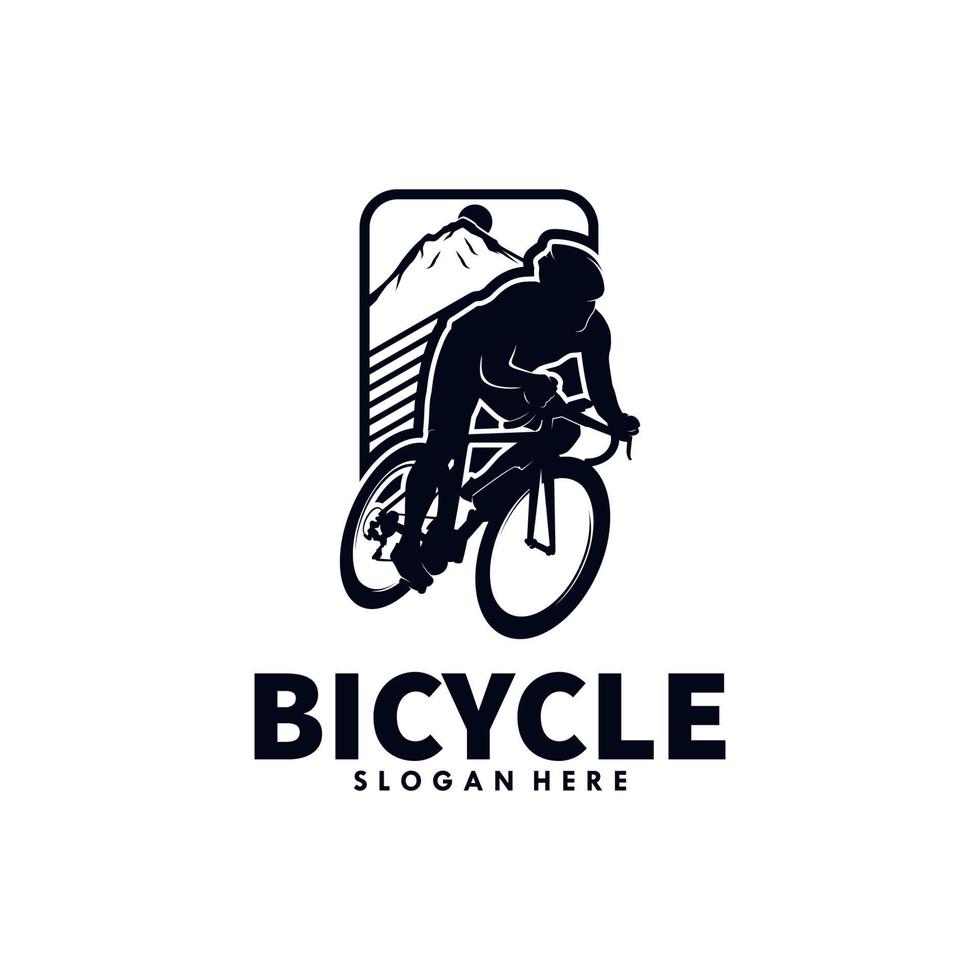 fiets logo illustratie geïsoleerd in wit achtergrond vector