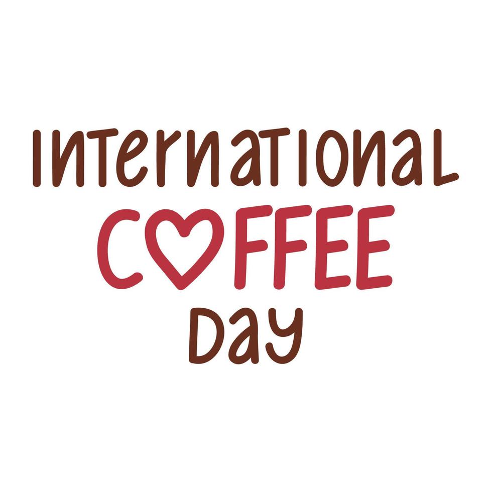 Internationale koffie dag viering vector