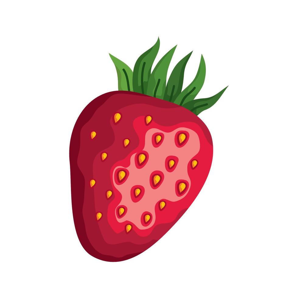 aardbei vers fruit vector