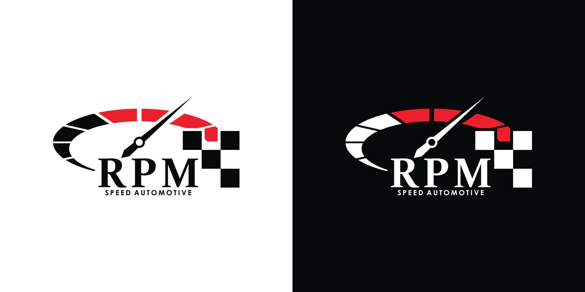 snelheid tpm logo ontwerp voor automotive met creatief concept premie vector