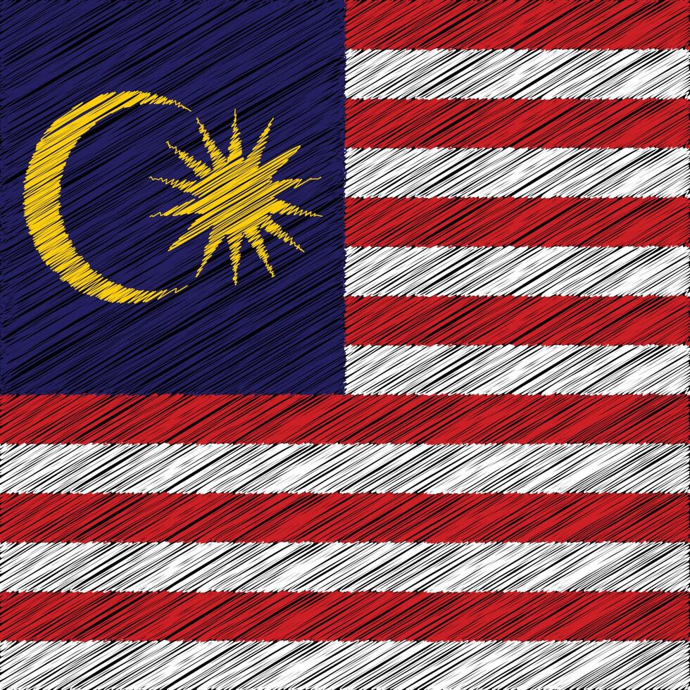 Maleisië onafhankelijkheid dag 31 augustus, plein vlag ontwerp vector